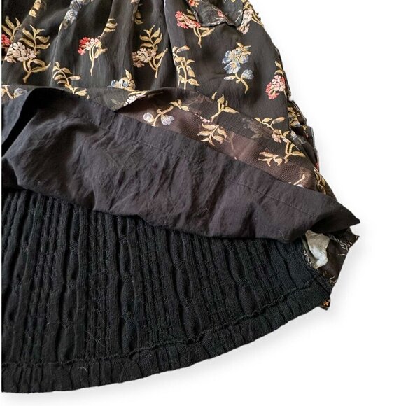 COMME DES GARÇONS Tricot Floral Print/Cable knit Midi Skirt, One size - Picture 13 of 16